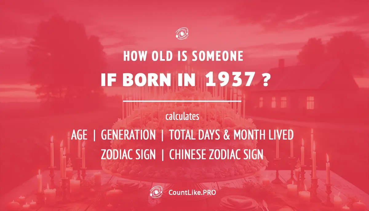 How old if born in May 1937? — Age Calculator