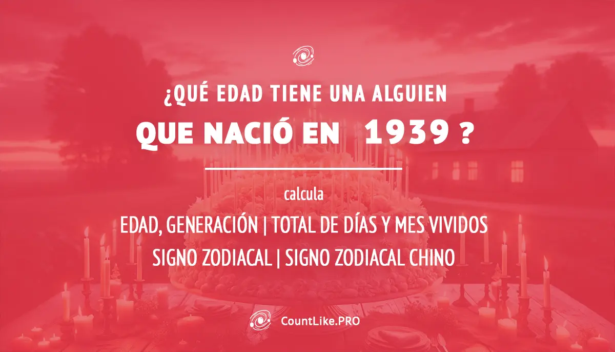 ¿Cuántos años si nacido en junio de 1939? — Calculadora de edad