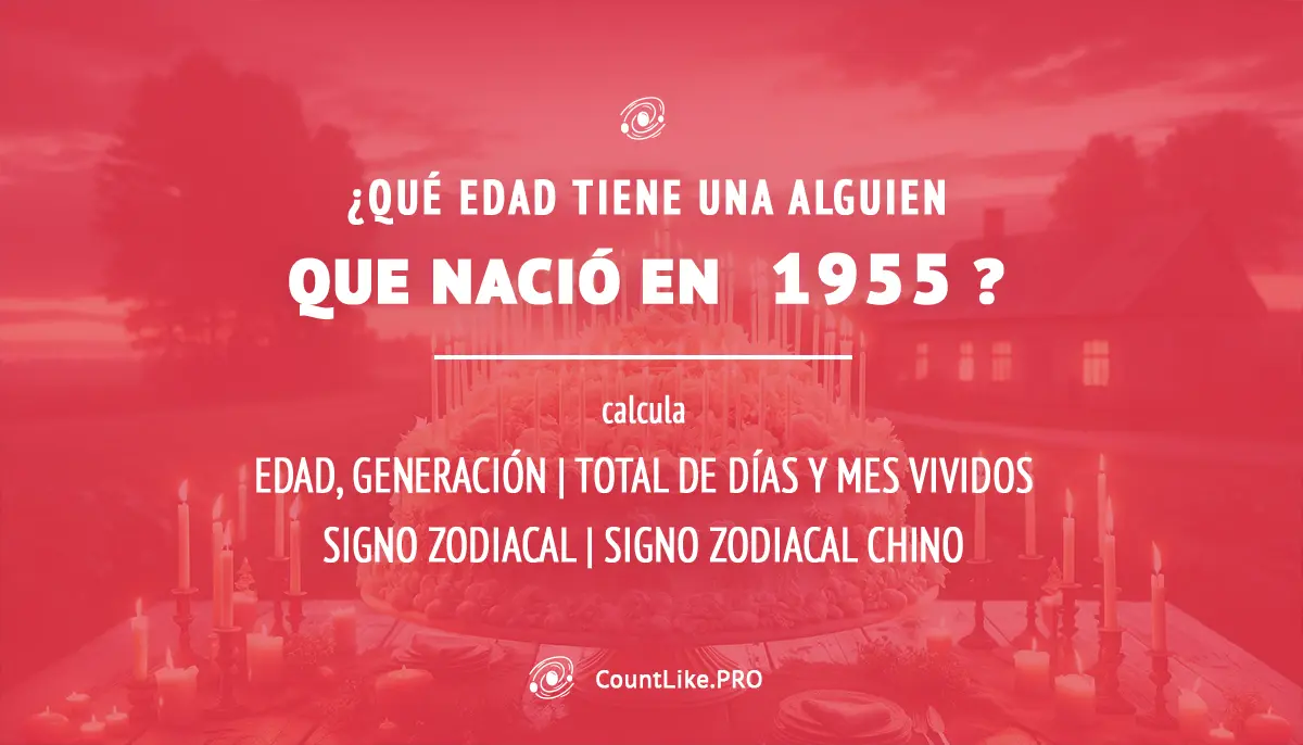 ¿Cuántos años si nacido en julio de 1955? — Calculadora de edad