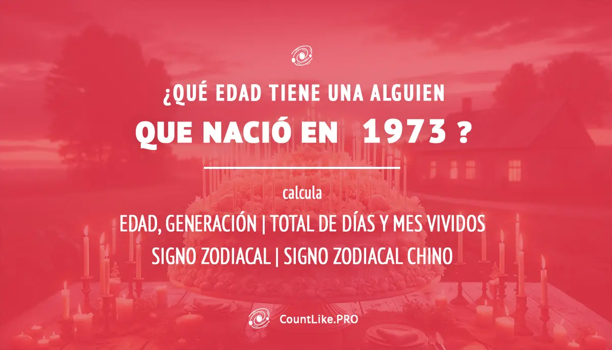 ¿Cuántos años si nacido en julio de 1973? — Calculadora de edad