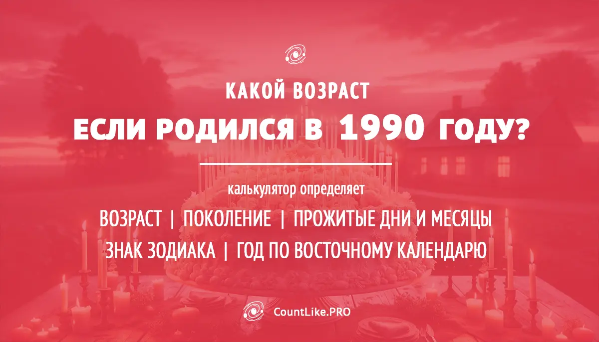 Сколько лет человеку, если родился в 1990 (декабрь)? — Калькулятор возраста: сколько лет по дате рождения