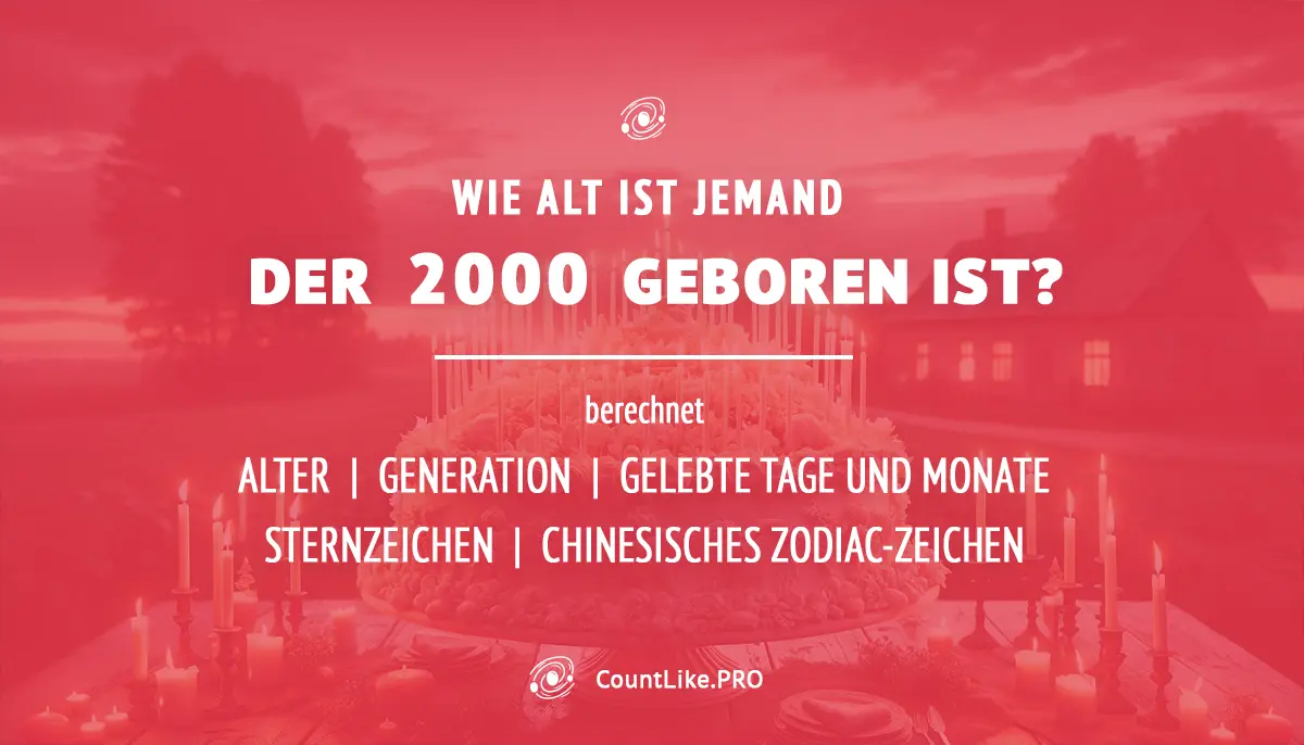 Wie alt, wenn geboren im Juni 2000? — Alter Rechner